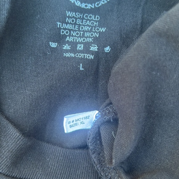 Monmoncats NWOT Butterfly Cats graphic down both long sleeves 100% cotton size L - Picture 7 of 8